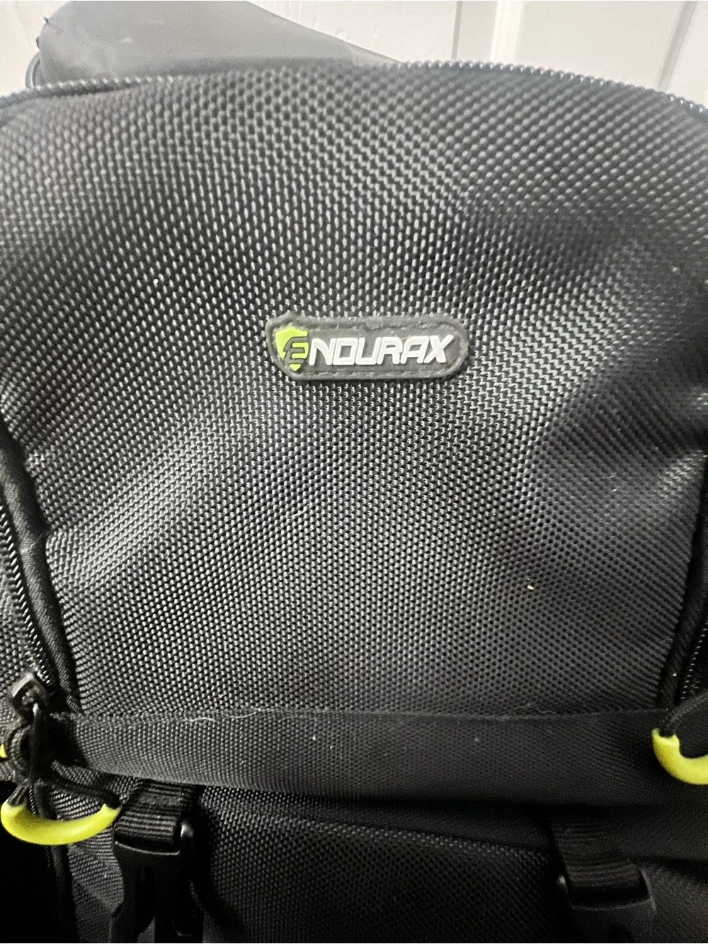 Nourak Black Camera Backpack with Neon Yellow Accents